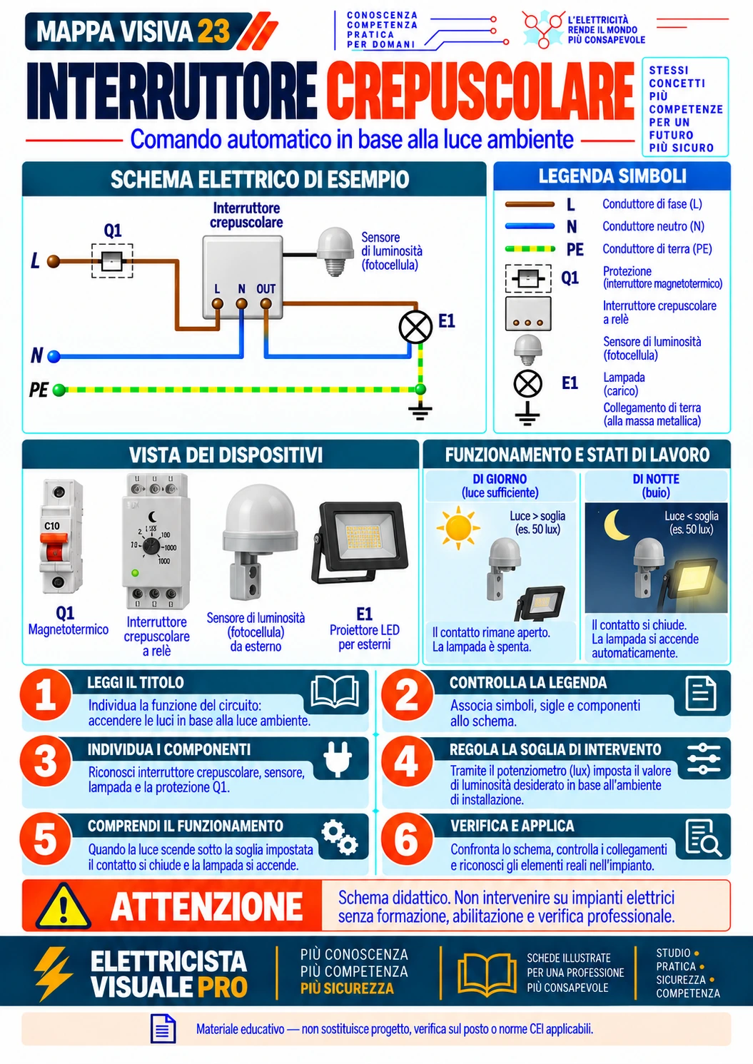 Schema visivo: Interruttore crepuscolare